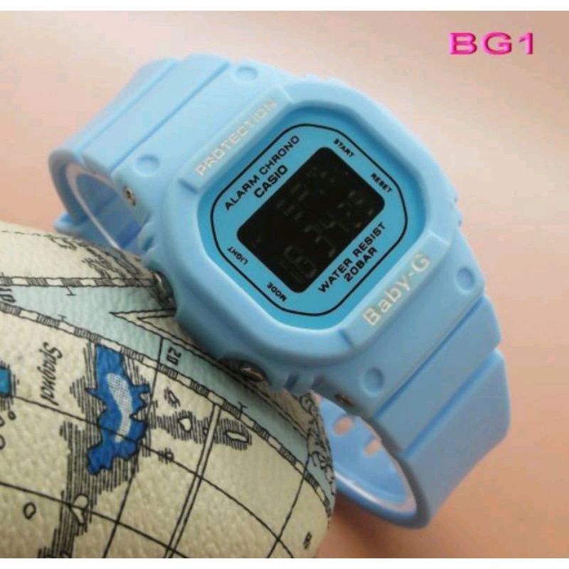 jam tangan anak perempuan / cewek / Casio Baby-g digital sporty / digital waterproof children's watc