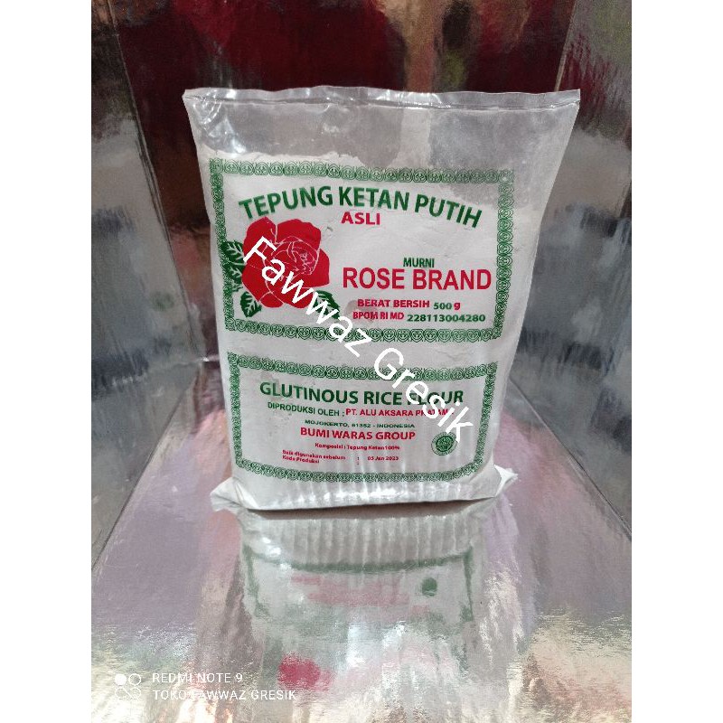 Tepung Ketan Putih Rose Brand 500 gr Putih