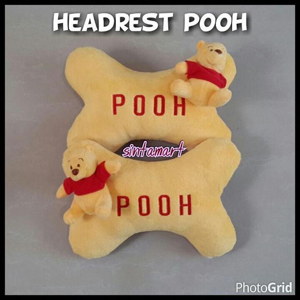 Bantal Mobil Headrest Pooh