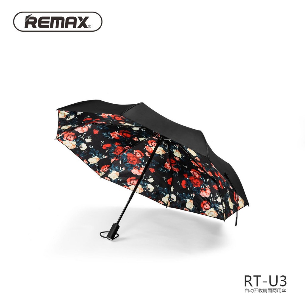 Original REMAX RT-U3 Automatic Umbrella Payung Lipat Mini Otomatis