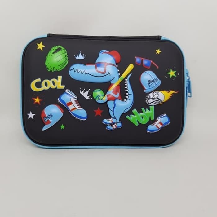 

Kotak pensil dan alat tulis Smiggle EVA Hardcase CRO 3D Waterproof - Biru