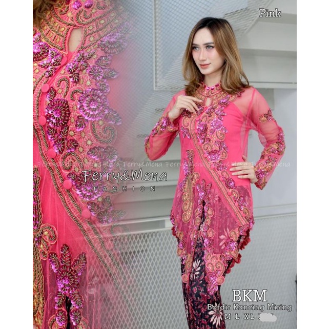 setelan kebaya payet kancing miring modern / set kebaya payet among / set kebaya payet wisuda modern