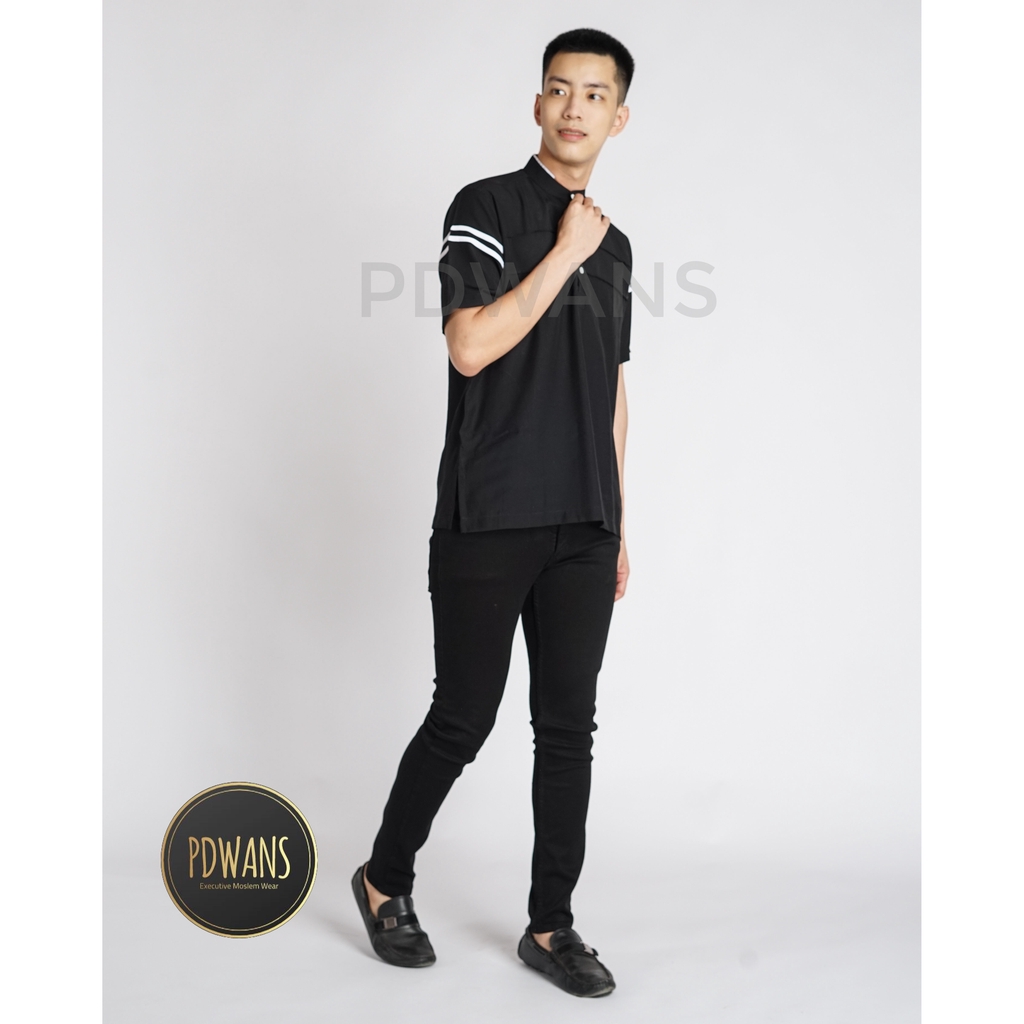 PDWANS BAJU KOKO Premium Baju Koko Casual Lengan Pendek Kemko STR01