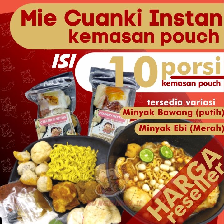 Jual Harga Reseller 10pcs Produk Mie Cuanki Instan Kemasan Pouch By