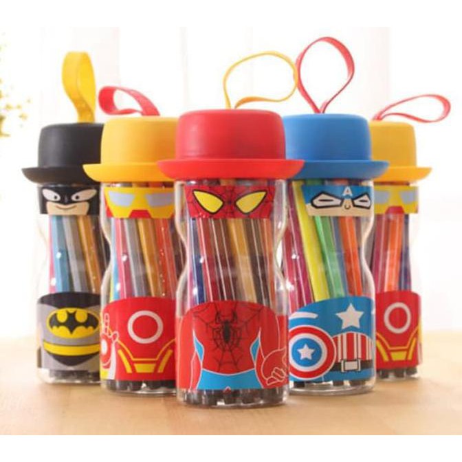 

Terlaris Spidol Set Superhero Spiderman Ironman Batman Captain America Spe048 - Captain America