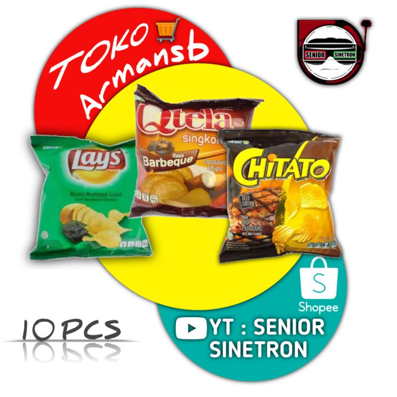 

Snack lays, chitato, qtela