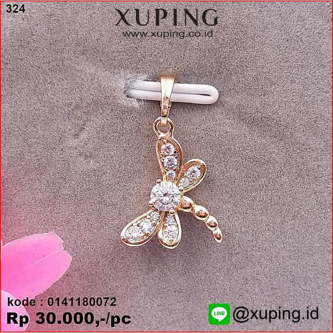 XUPING LIONTIN MOTIF CAPUNG EMAS ZIRCON 0141180072