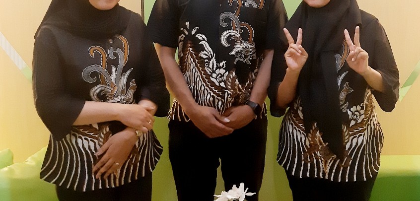 Batik Couple Keluarga Sania Ruffle Ori Ndoro Jowi Dnt Hitam Corak