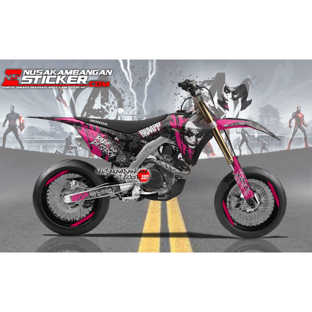 Decal sticker CRF 150 L joker Pink Stiker Full Body
