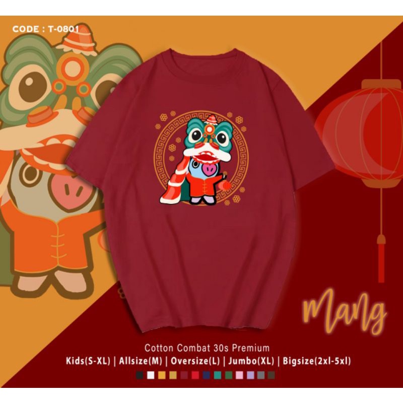 KAOS IMLEK BT21 MANG BARONGSAI/KAOS KATUN EDISI NATAL B T S