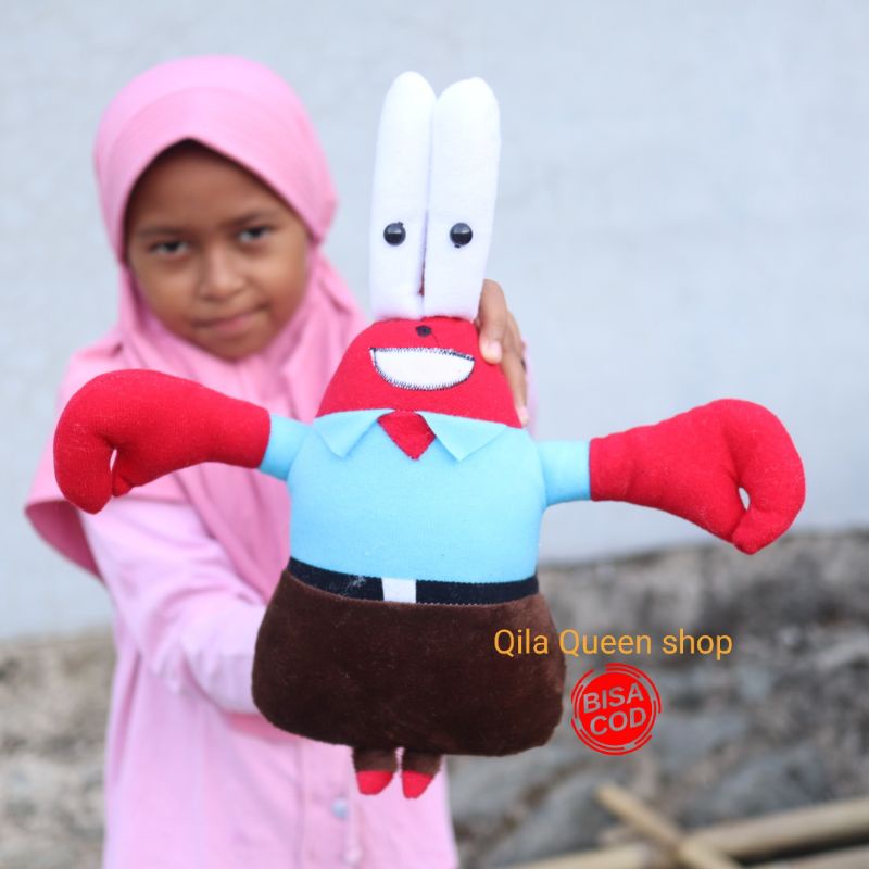 boneka Mr CRAB Teman spongebob 30CM