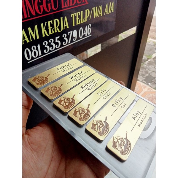 name tag / nama dada  DOKTER CAFE KANTOR OFFICE BEAUTY CARE DENTAL BIDAN PERAWAT INSTANSI KEREN MURA