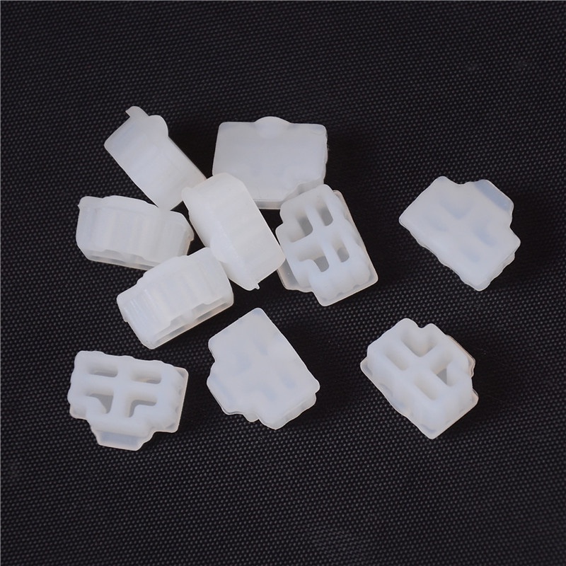 {LUCKID}10Pcs Ethernet Hub Port RJ45 Anti Dust Cover Cap Protector Plug White