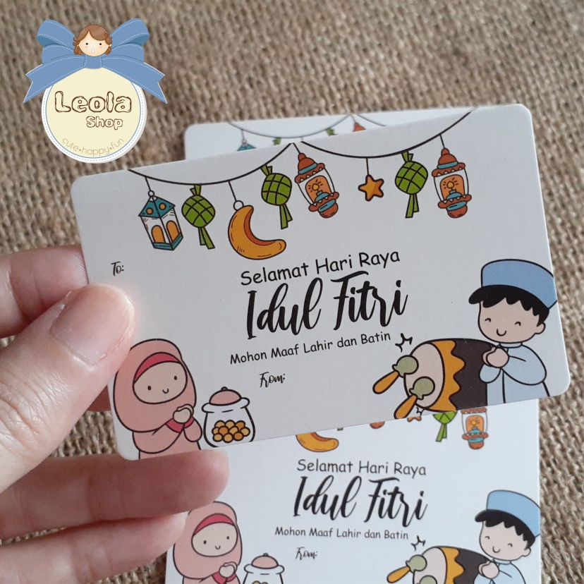 Jual Kartu Ucapan Idul Fitri/ Kartu Lebaran/ Gift Card / Kartu Gambar