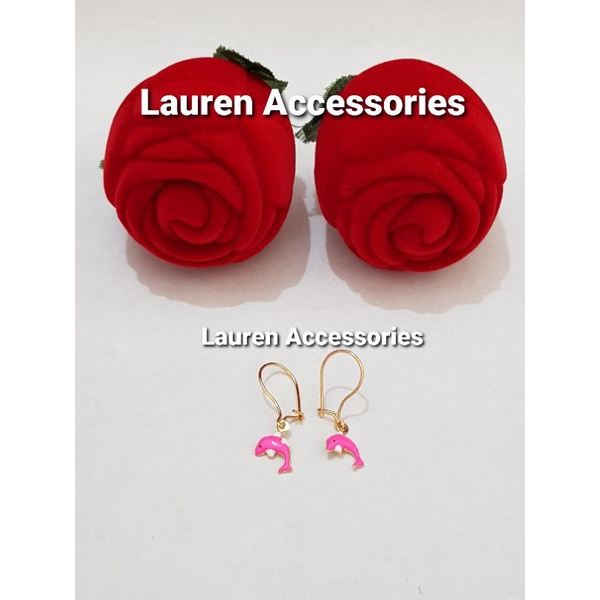 Anting Anak Karakter Lumba-lumba Dolphin Perhiasan Imitasi Lapis Emas Kuning AT 1020