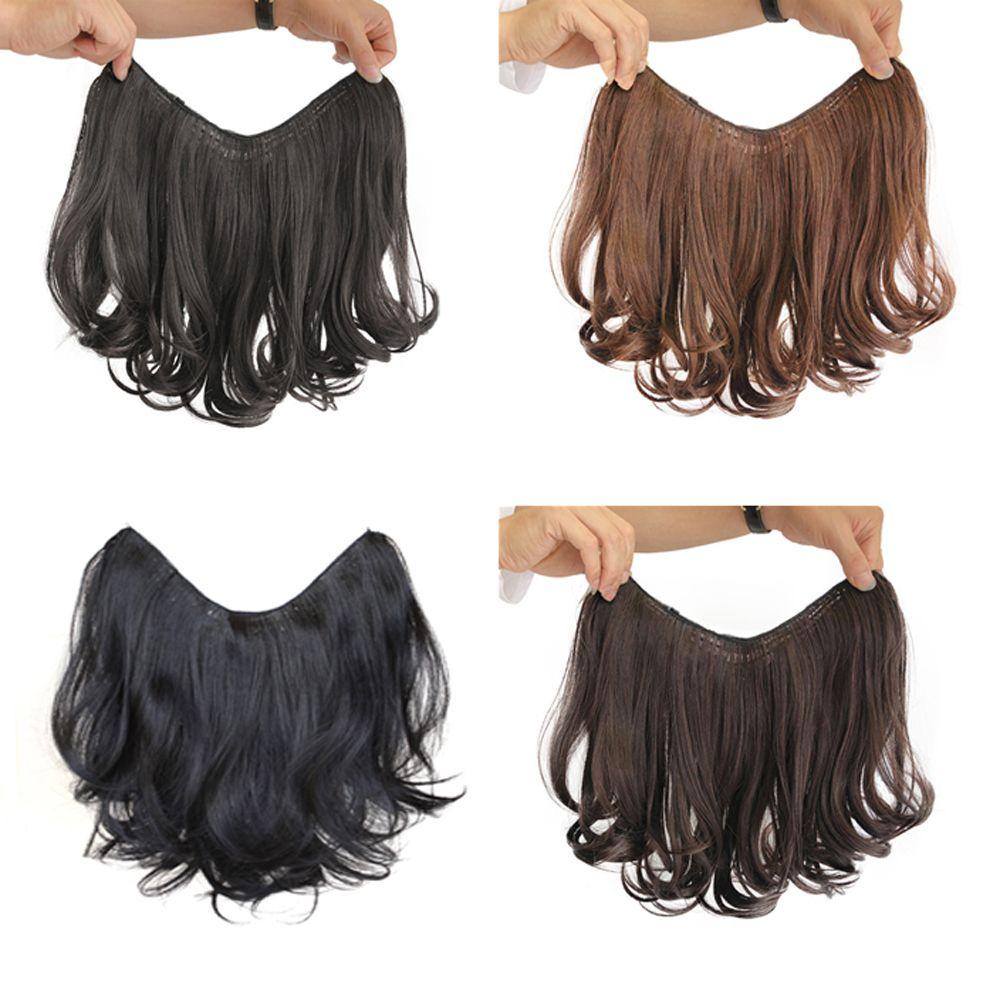 Agustinina Rambut Keriting Panjang Mulus Alami Korea U-shaped Hairpiece Clip In Hair Extensions