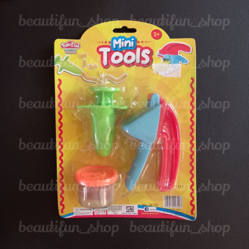 Fun doh mini tools | fun doh chef mini tools | mainan edukasi anak murah | play doh set murah | akti