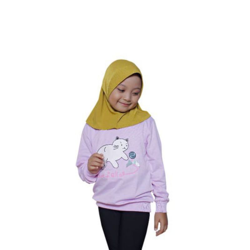 kerudung sport anak hijap sport anak 3-10th