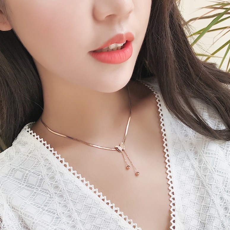 [ New / Model Baru ] Kalung kupu kupu titanium mini korea hadiah wanita cewek anti karat KK142