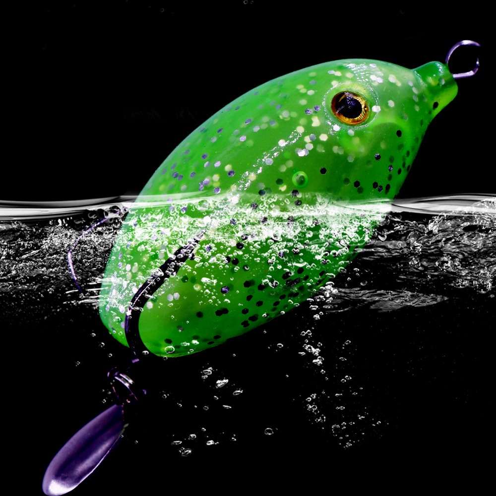 Umpan Pancing Katak 6cm/13g Soft Frog Fishing Lure Mini Soft Lure Double Hooks Top Water Ray Frog Artificial Bait