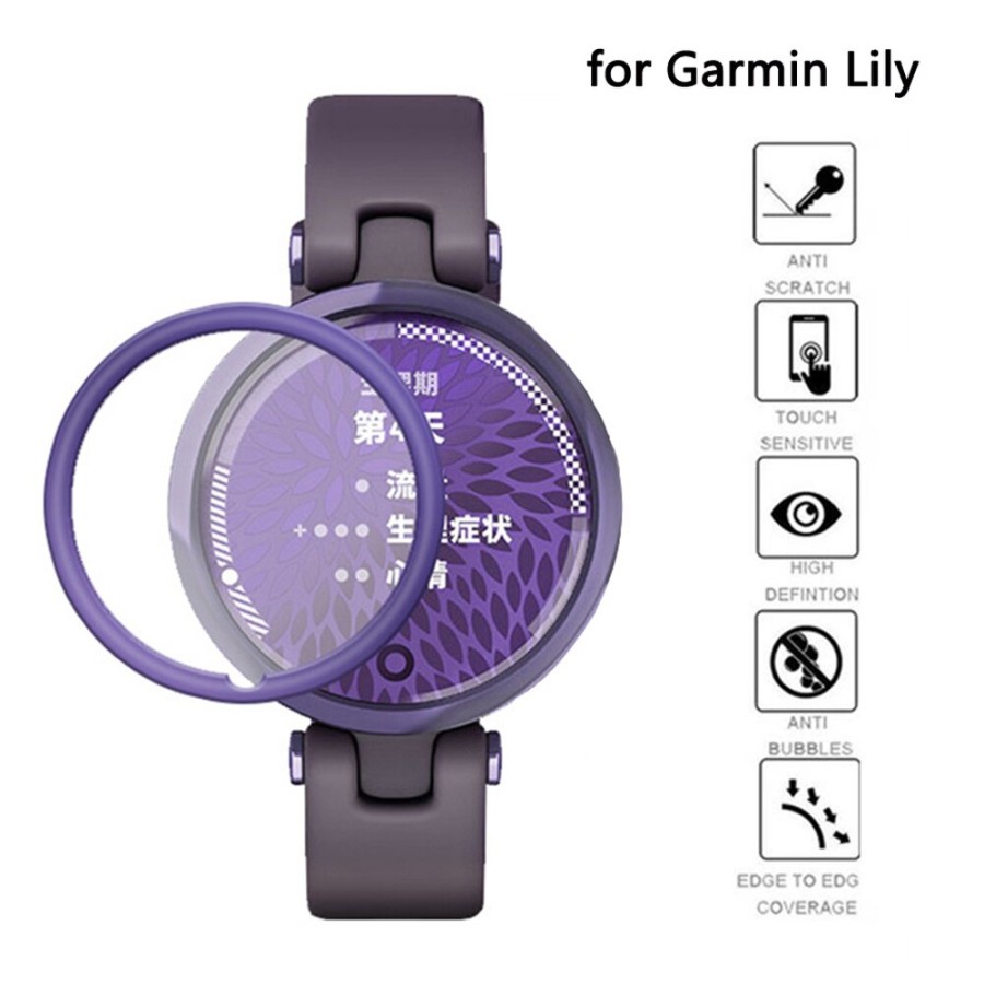 Anti Gores Garmin Lily 3D full curve pelindung layar screen guard AG