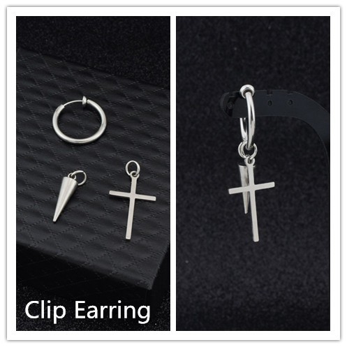 1pc Anting Tusuk Model KPOP BTS V JIMIN Cross Cone Fashion untuk Wanita