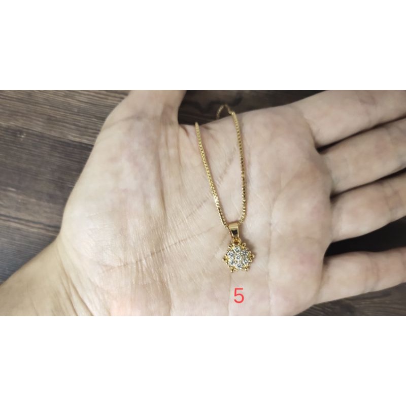 Fifi Fashion kalung+liontin fashion model perhiasan lapis emas K04