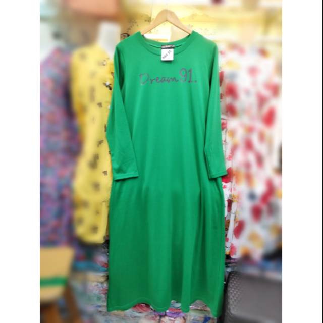 Gamis kaos polos wanita import