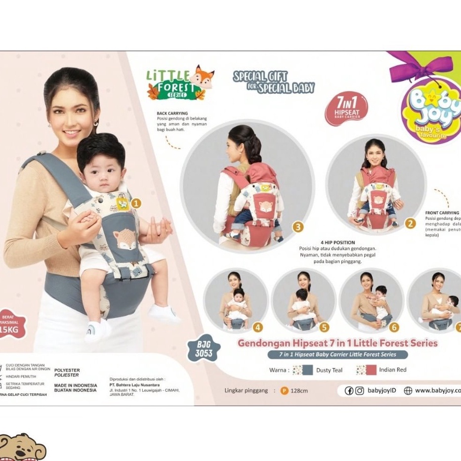 Baby Joy Gendongan Bayi Hipseat Baby Joy - Little Forest Series