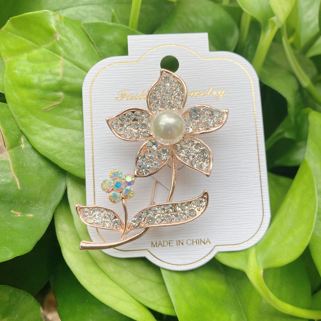 Baru Kreatif Mutiara Pin Bros Berlian Imitasi Bros Elegan Cukup Gaya Bros Mutiara Bros-8#
