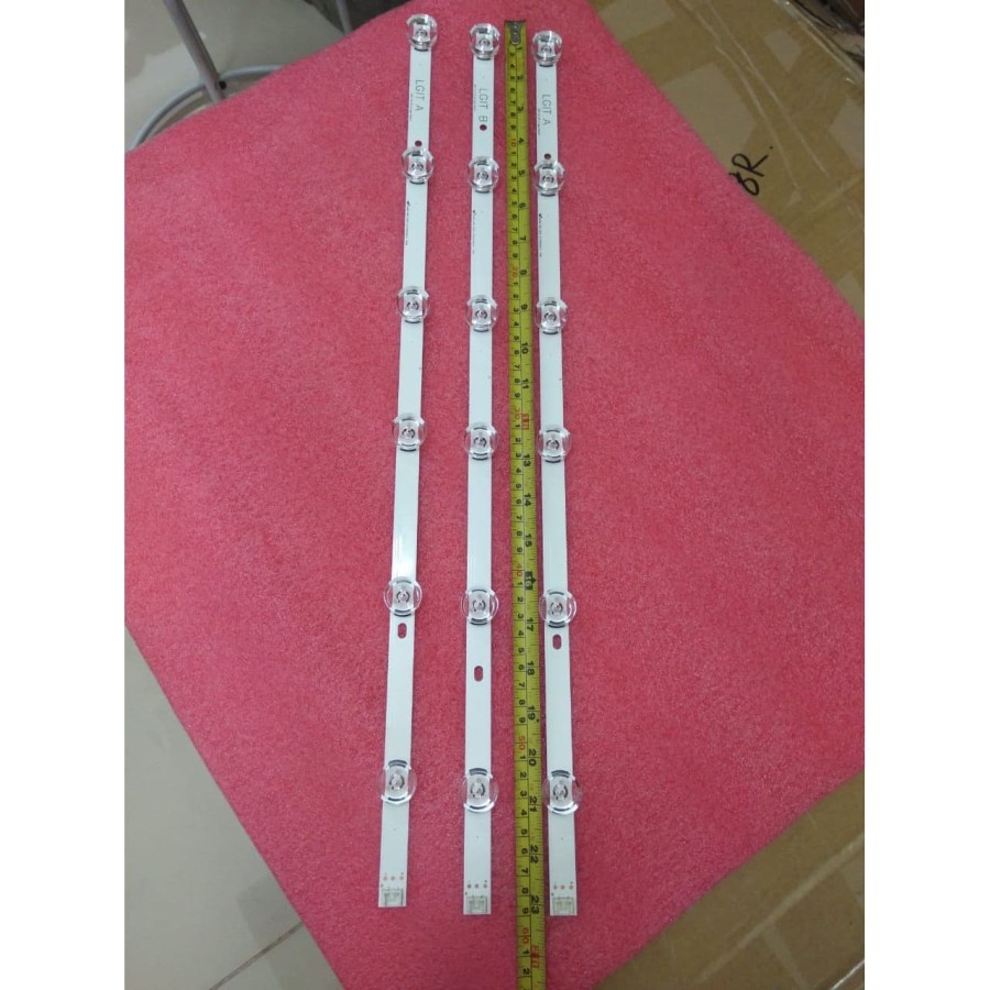 LED batang TV LG set A B A BACKLIGHT LED LG LAMPU 6V 6 kancing cekung