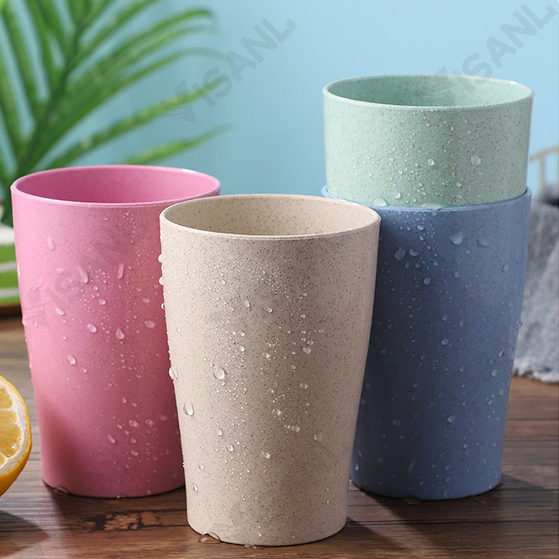 4IN1 Gelas Wheatstraw Cangkir Plastik Cup Warna Warni Wheat Water Fashion Water Toothbrush Cup