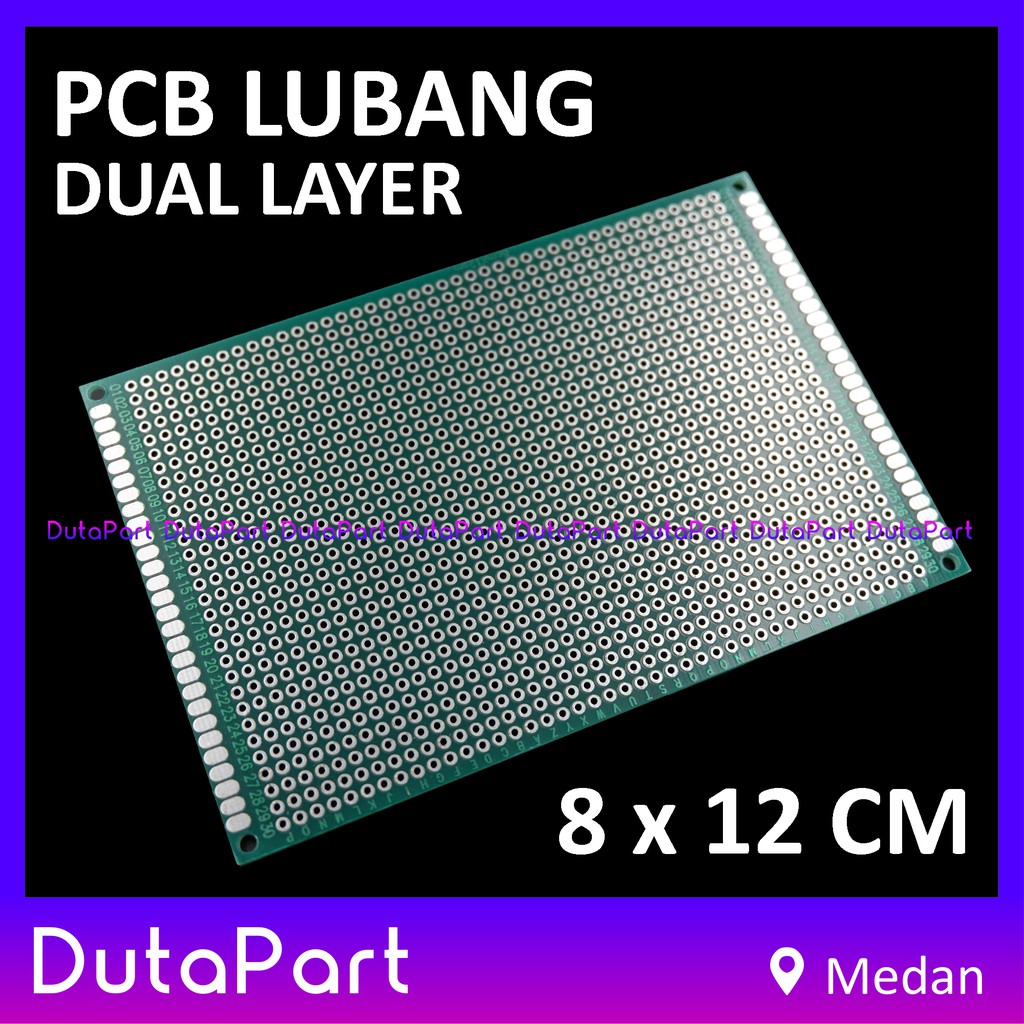 8x12 cm PCB Lubang Dua Sisi Dual Double Layer Side 8*12 Prototype Board