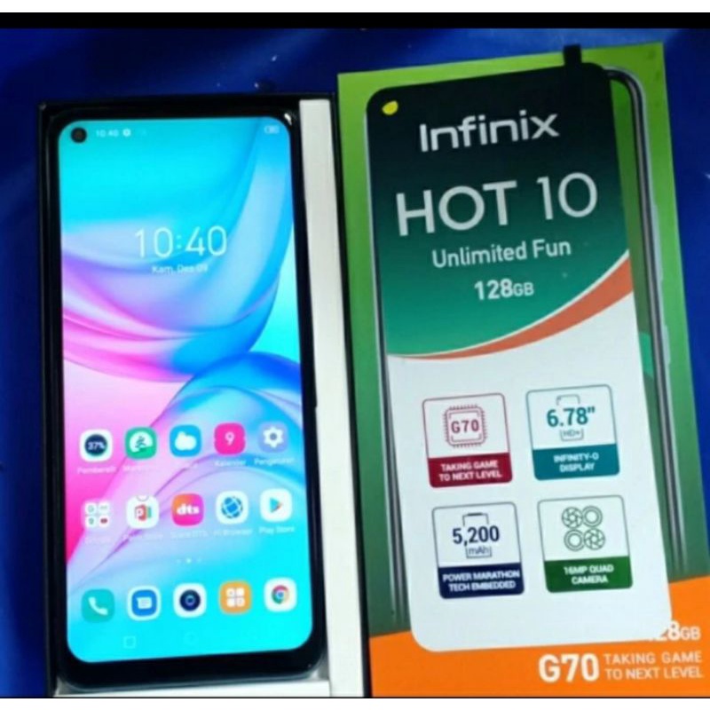 INFINIX HOT 10 6/128GB (SECOND) FULLSET