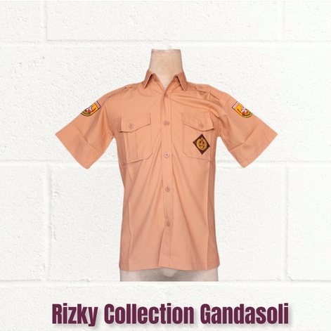 Seragam Baju Sekolah Kemeja Pramuka Pendek Laki-Laki Bahan Grand Master  Asli Tebal,Nyaman dan Tahan