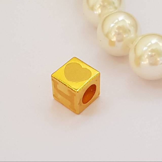 liontin emas asli kadar 875 model square warna