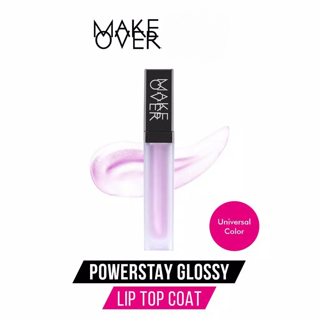 MAKE OVER POWERSTAY Glossy Lip Top Coat - Lip Gloss Transparant