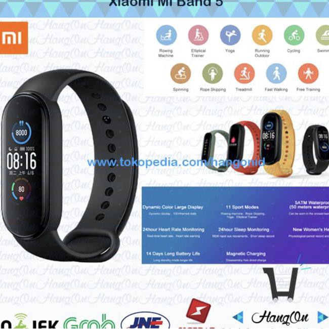 ✨ TERBARU SMARTWATCH WANITA✨ XIAOMI MI BAND 5 OLED MIBAND 5 SMARTWATCH ORIGINAL NON NFC