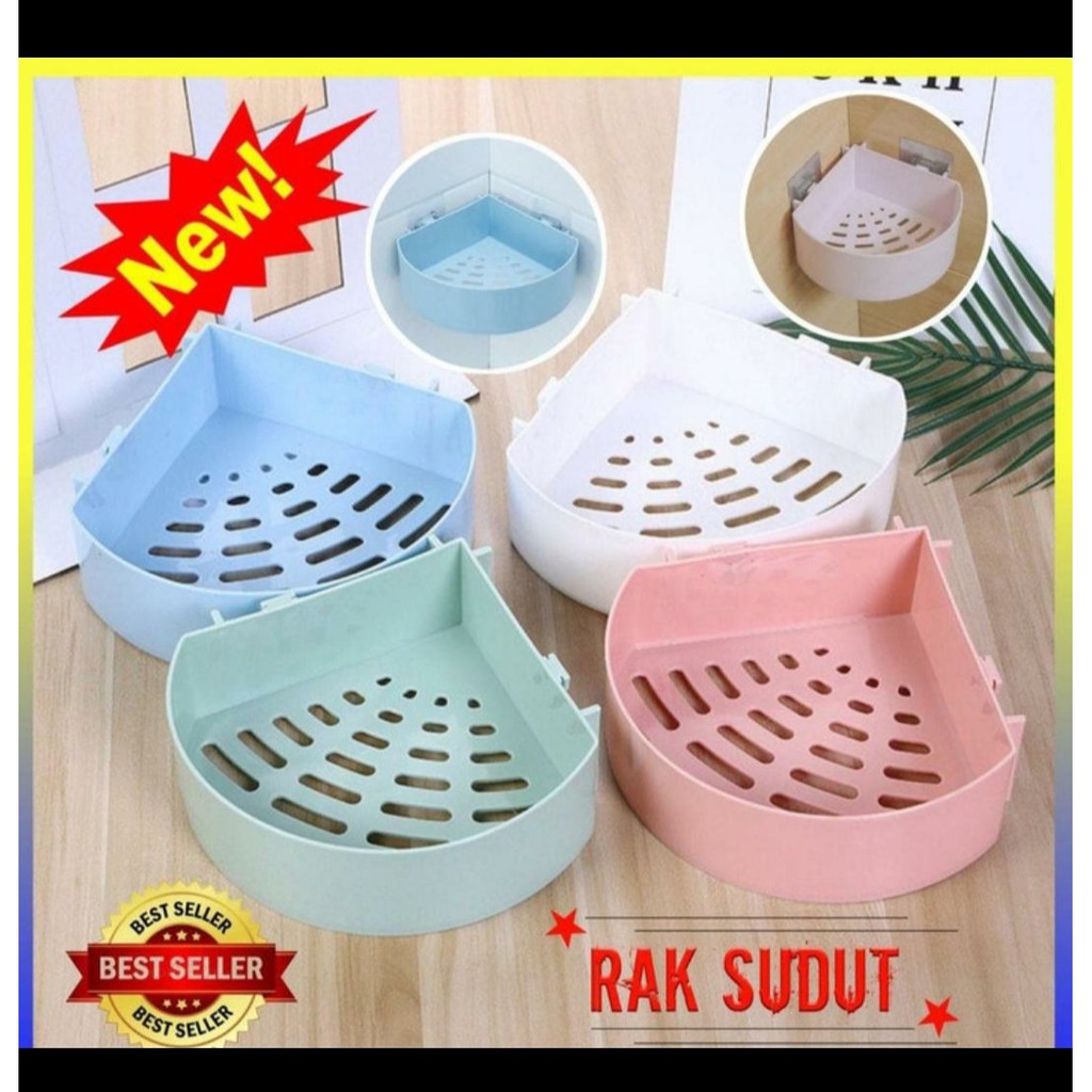 RAK SUDUT TEMPEL SERBAGUNA kamar mandi toilet rack corner storage