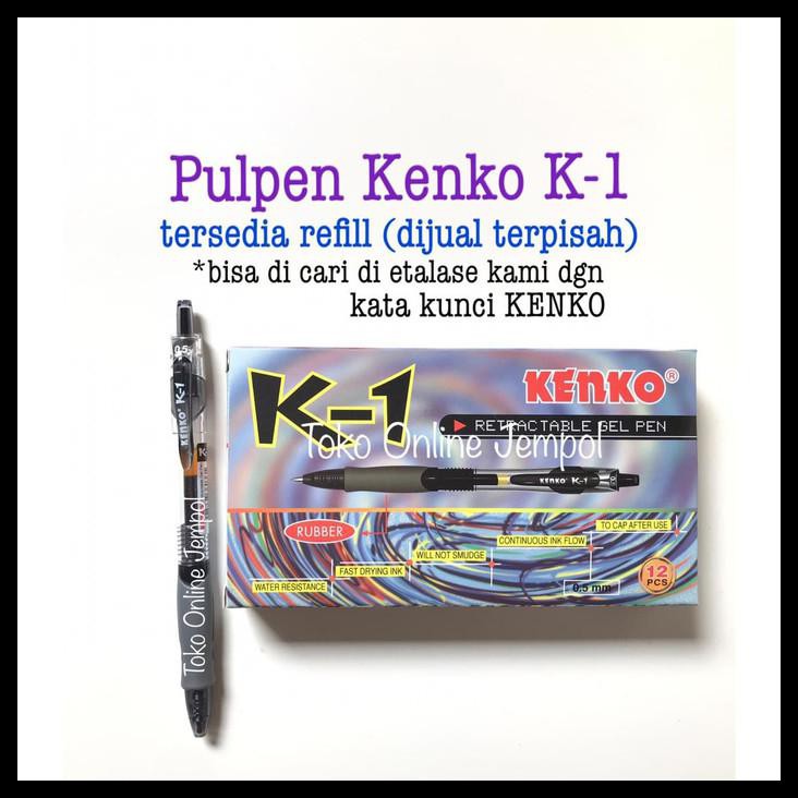 

Pulpen Kenko K1 0.5 Hitam Gel Ballpoin Pena Balpoin Tinta Tk0971Kn