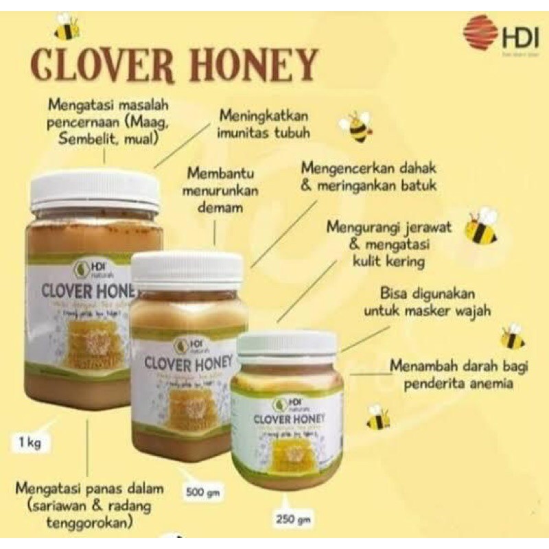 Clover Honey Bee Pollen HDI Original Segel Bukan Repack