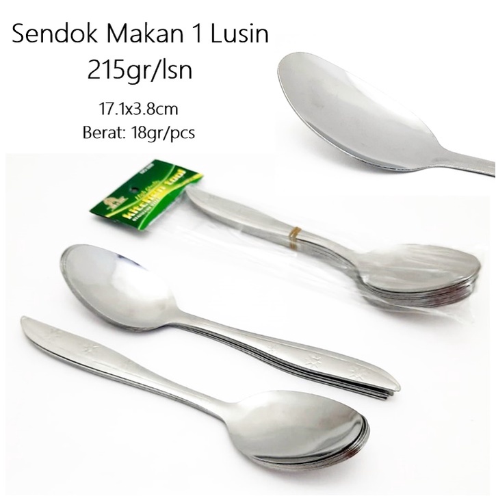 Sendok dan Garpu Makan Stainless 1Lusin 215gr