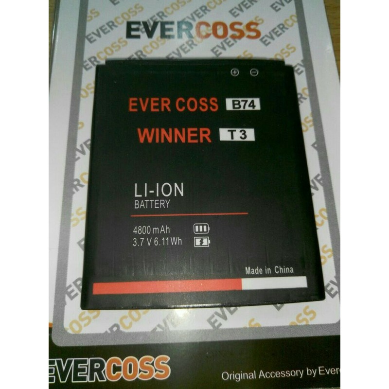 Battery Batre Baterai Evercross B74