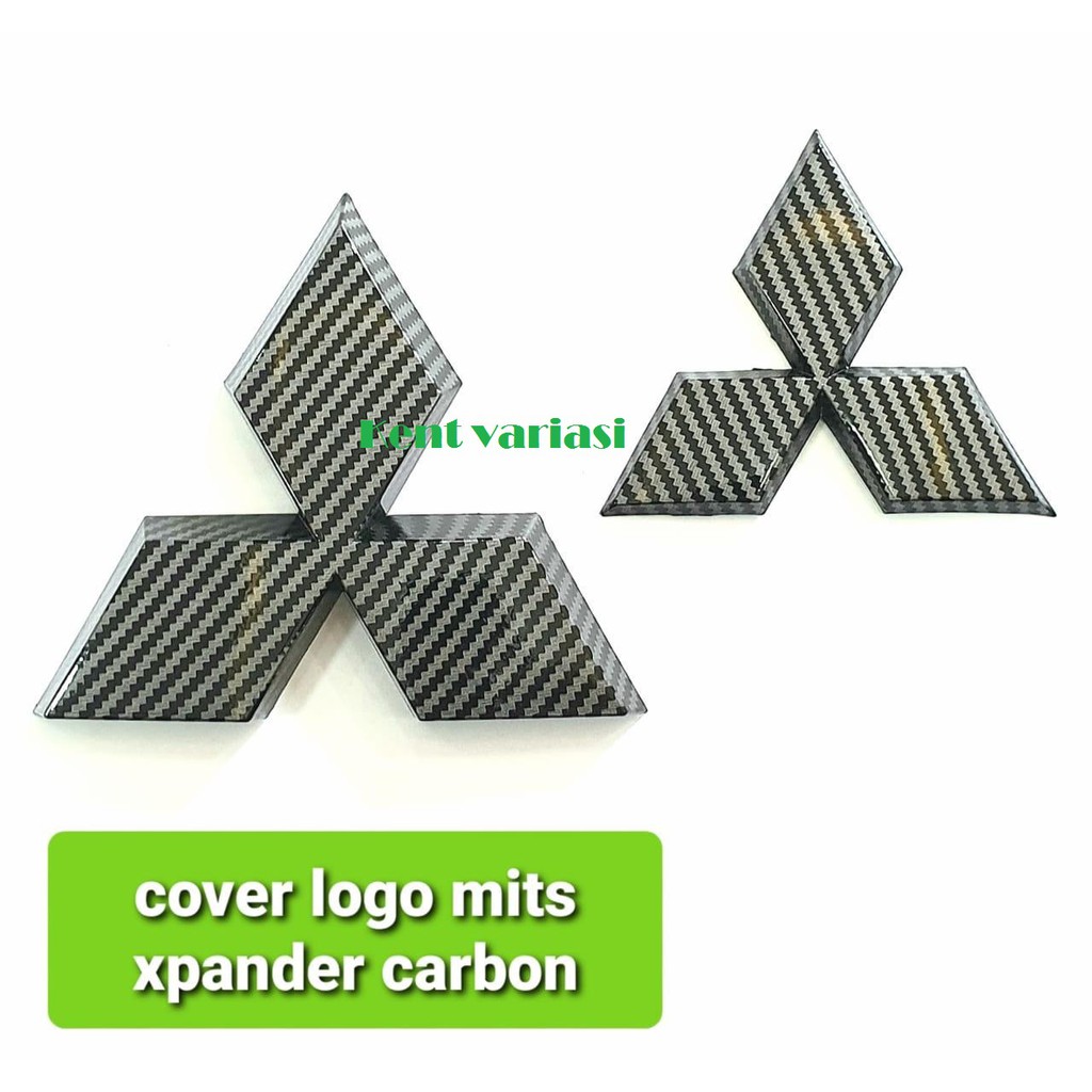 Cover Logo Mitsubishi depan belakang Carbon Xpander