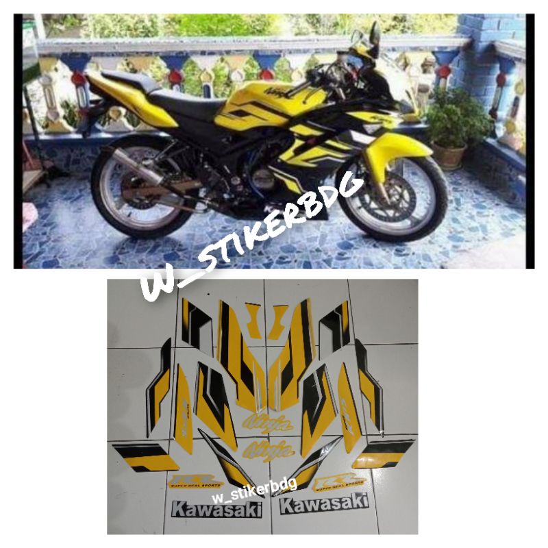 Striping list body Ninja RR 2015 Spesial edition kuning