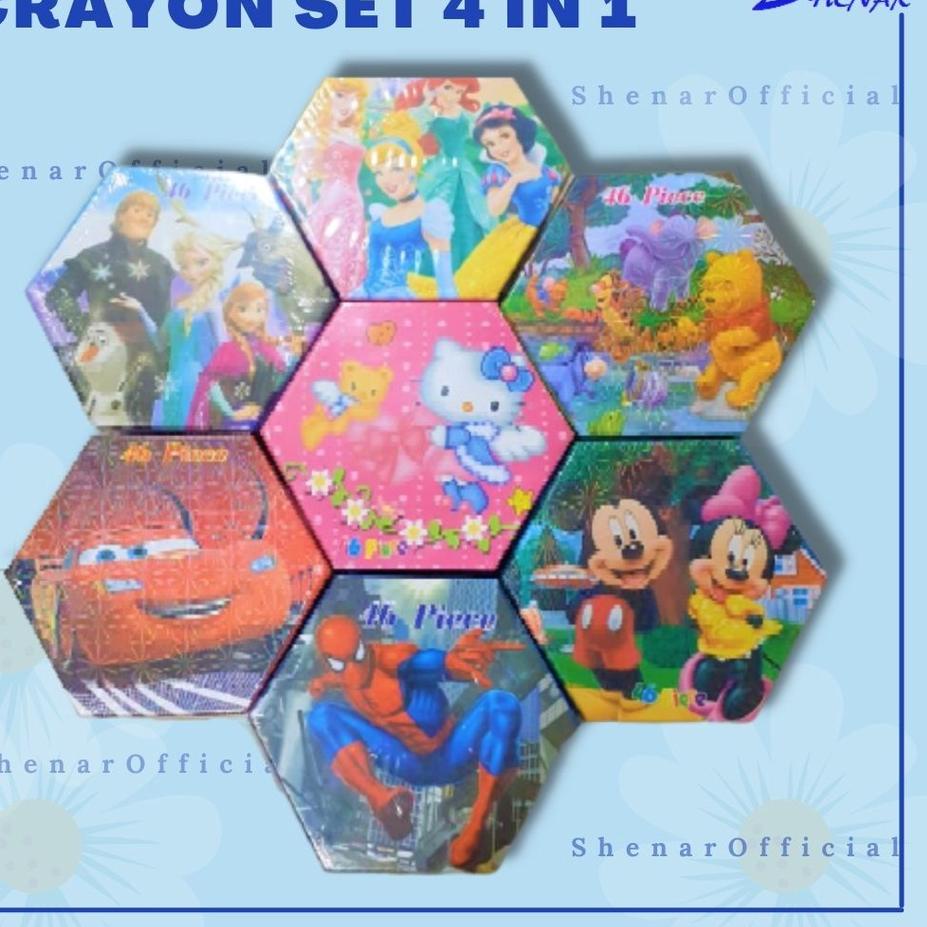 

Hot Sale 12.12 SHENAR - CRAYON SET 4 SUSUN - PENSIL WARNA ISI 46 PC CAT AIR LUKIS - CRAYON 46 PIECES