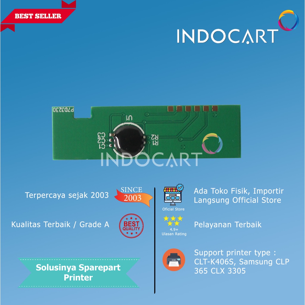 Chip CLT-K406S-C406S-M406S-Y406S-Samsung CLP 365 CLX 3305 Toner