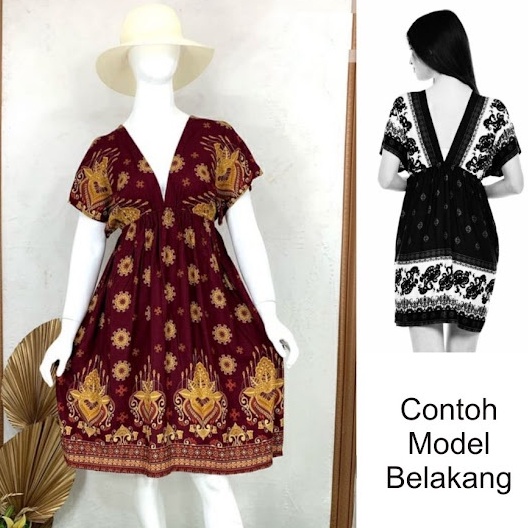 Sexy Lingerie Dress Murah Baju Tidur Motif Batik SW094-22