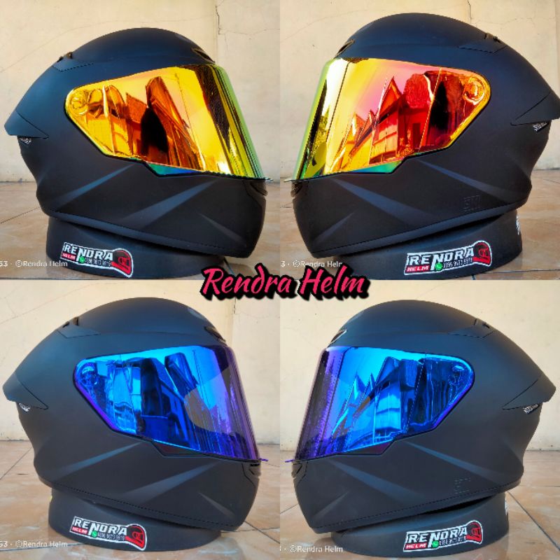 Helm KYT TT Course Motif/ Poloss. 100% ORIGINAL. ongkir termurah 2kg.-2