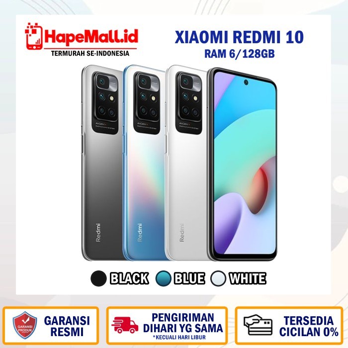 REDMI 10 2022 RAM 6/128 GARANSI RESMI TERMURAH